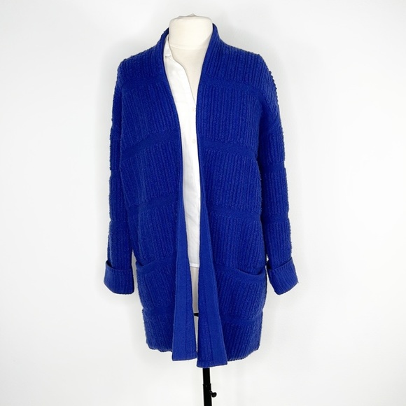 Maria Cornejo Purple Loop Knit Cashmere & Wool Sweater Coat - Picture 12 of 16